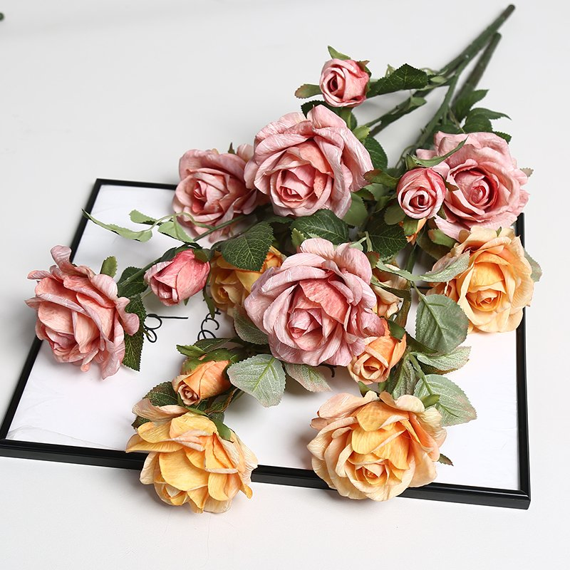 Matte Finish Artificial Flower Decoration Modern Minimalist Decor Silk Tree Delphinium Freesia Home Decor Wedding Decoration Party Decoration Decoration