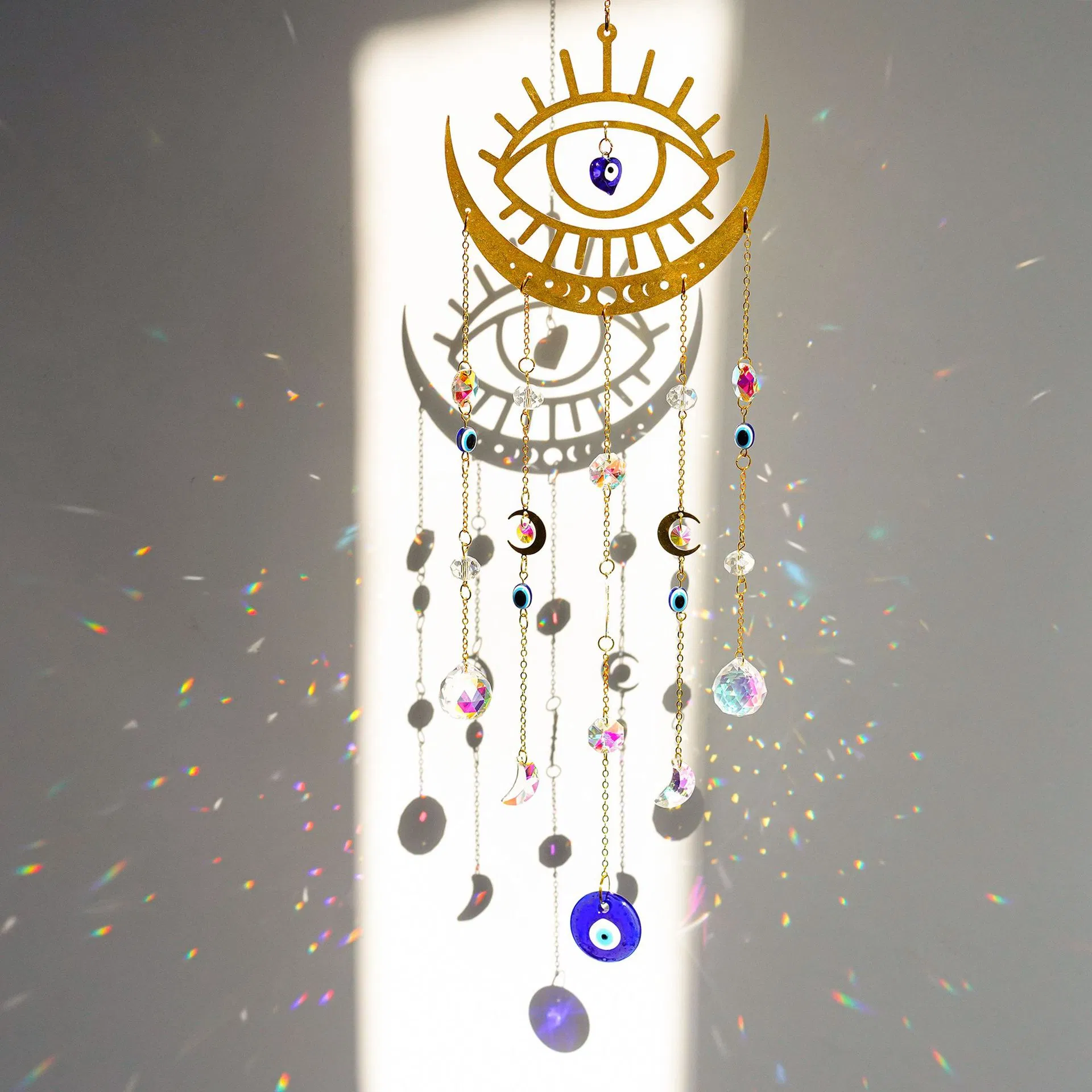 Evil Eye Brass Suncatcher Hanging