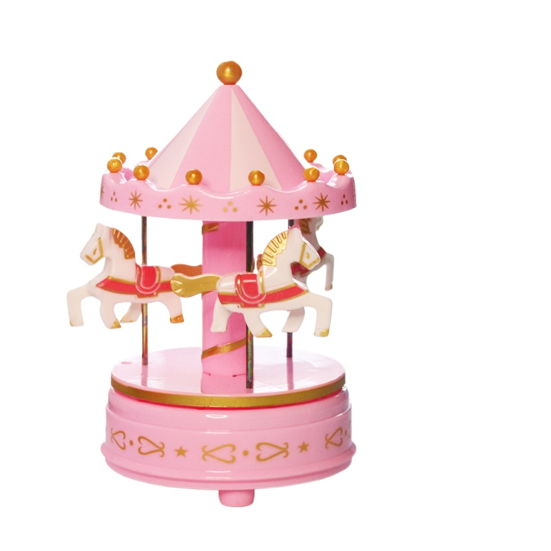 Promotional Luxury Music Box 4 Horses Rotate Toys Gifts Home Decoration Accessories