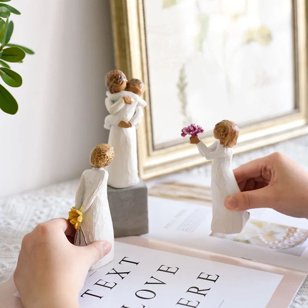 Christmas Figurines Home Decoration Accessories Nordic Style Love Family Figure Crafts Gift