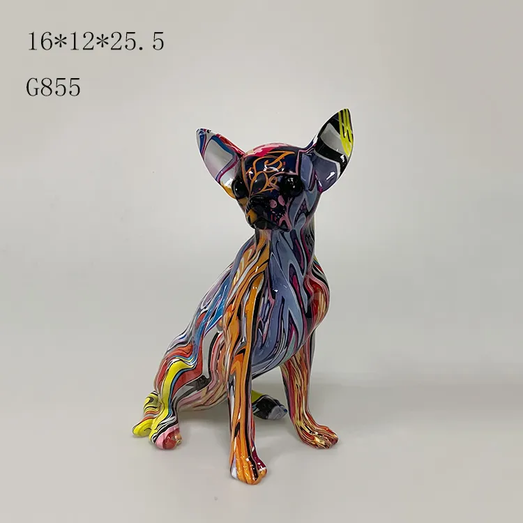 Graffiti Chihuahua Dog Figurines