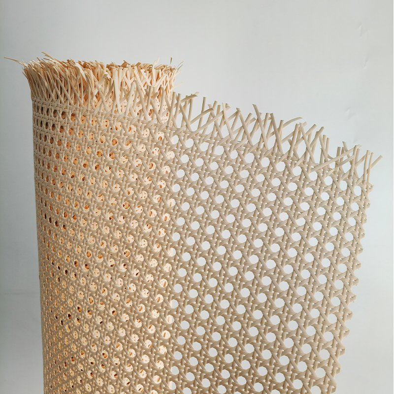 Cream Yellow Furniture Manufacturing High Quality PE Plastic Rattan Cane Webbing