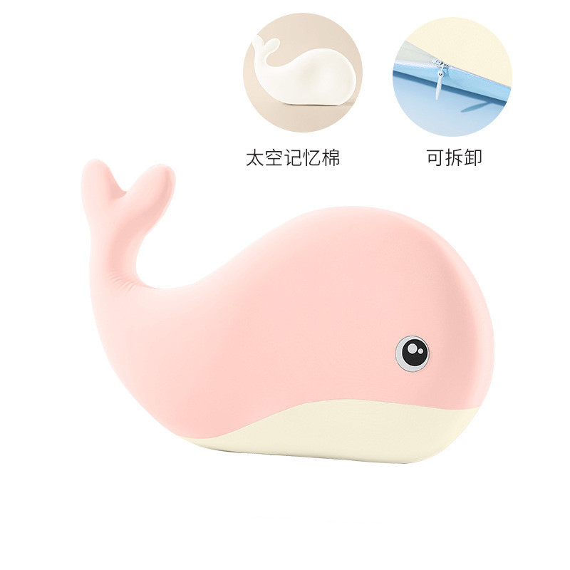 Decorative Polyester Cute Cartoon Whale Design Pillow for Children's Gift Toy Pillow