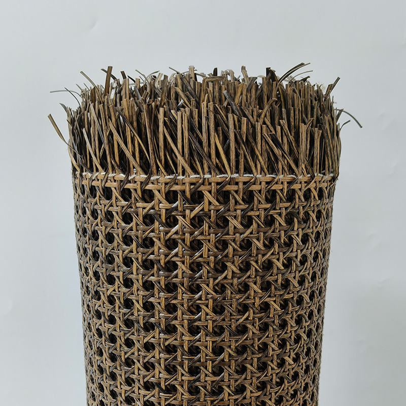 Factory Wholesale Black Walnut Color PE Plastic Furniture Rattan Cane Webbing