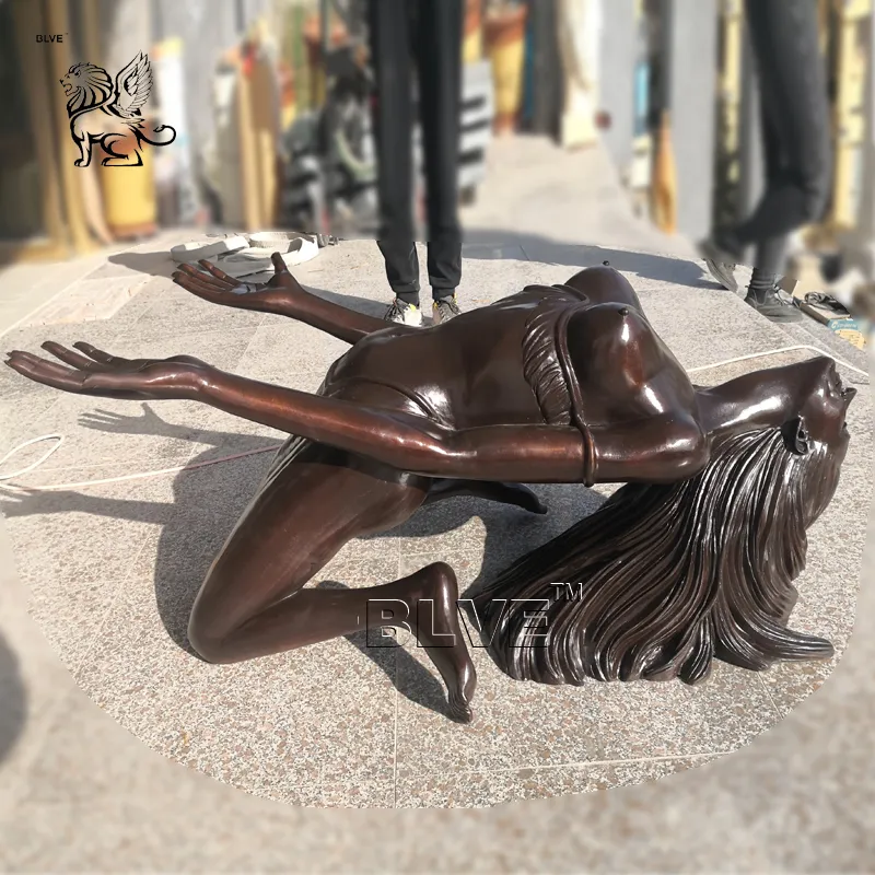 Bronze Yoga Girl Sculpture