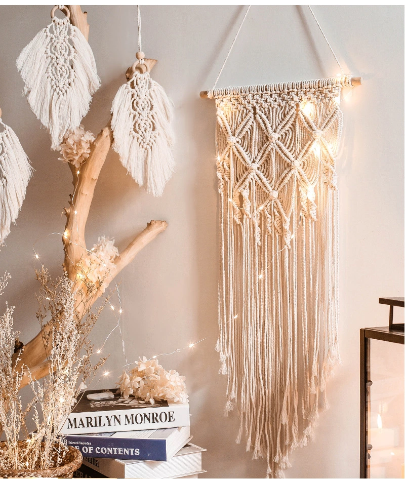 Macrame Wall Hanging Art Woven Wall Decor Boho Home Decoration