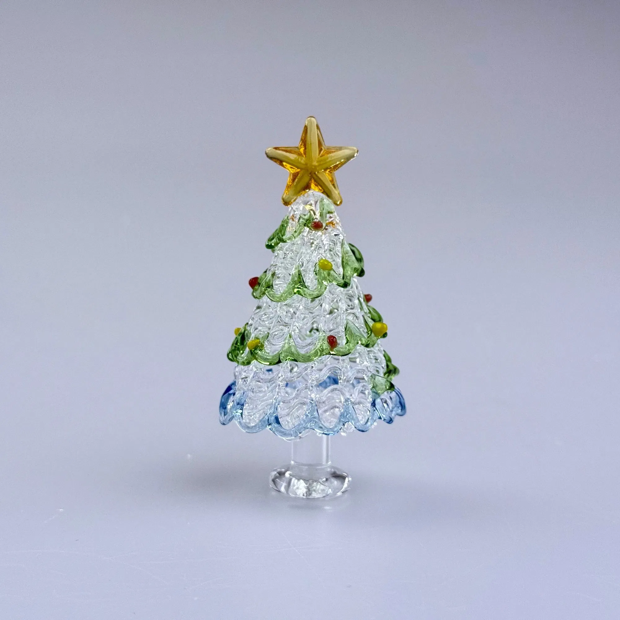 Custom Gifts Mini Christmas Tree Home Desktop Trinkets Glass Handicrafts Christmas Decoration