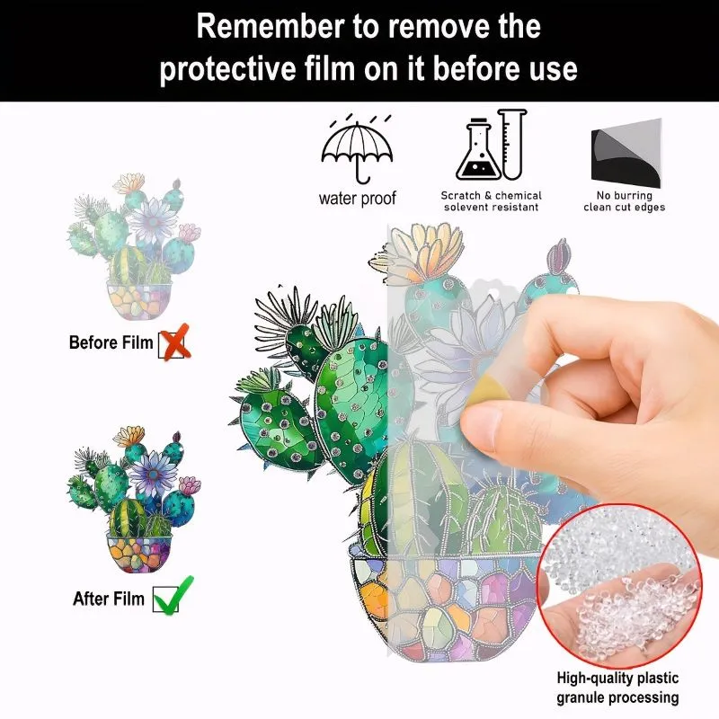 Detailed View Acrylic Cactus