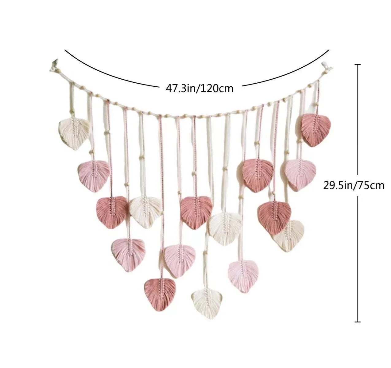 Beautiful Room Decoration, Leaf Hanging on The Wall, Modern Macrame Wall Art Tapestry, Macrame Feather Wall Hanging on The Wall