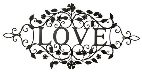 Metal Iron "J" Shape Home Wall Art Decor (BR142027-J)