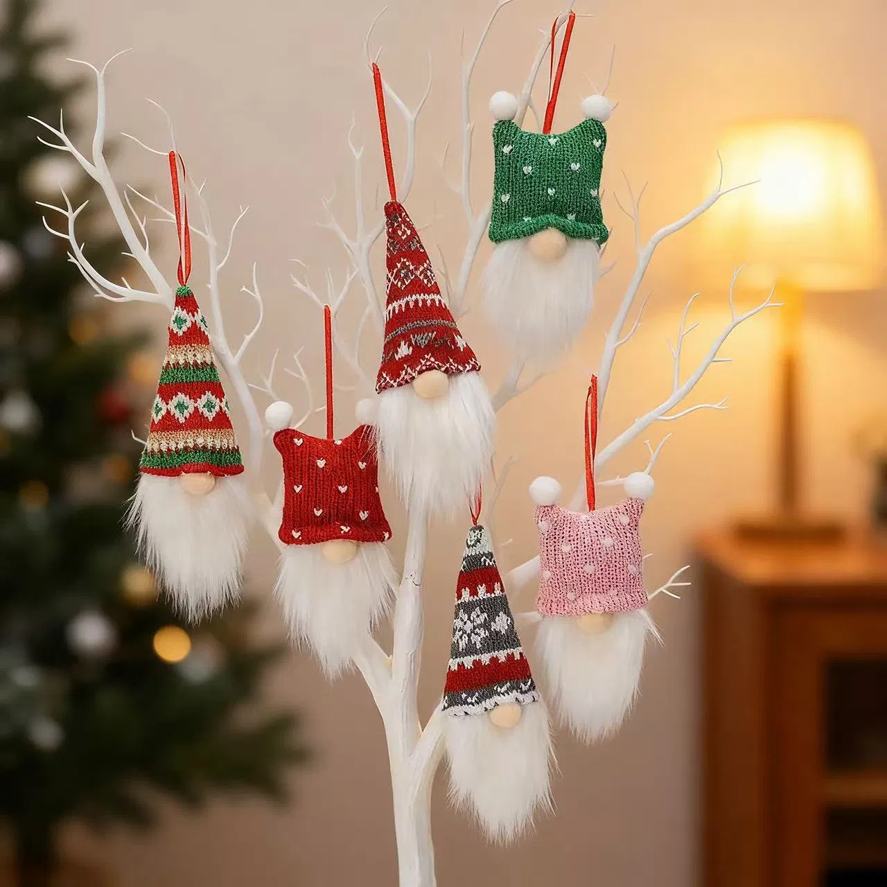 Christmas Nordic Style Knitted Doll Pendant Set Christmas Decorations