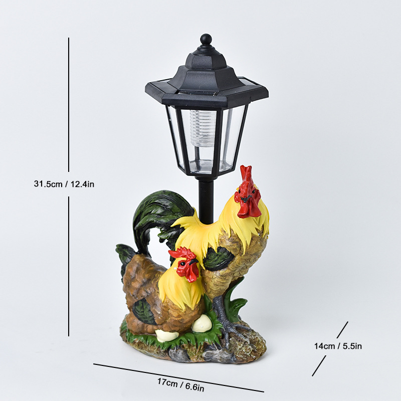 Resin Courtyard Solar Outdoor Lamp Statue Ornament
