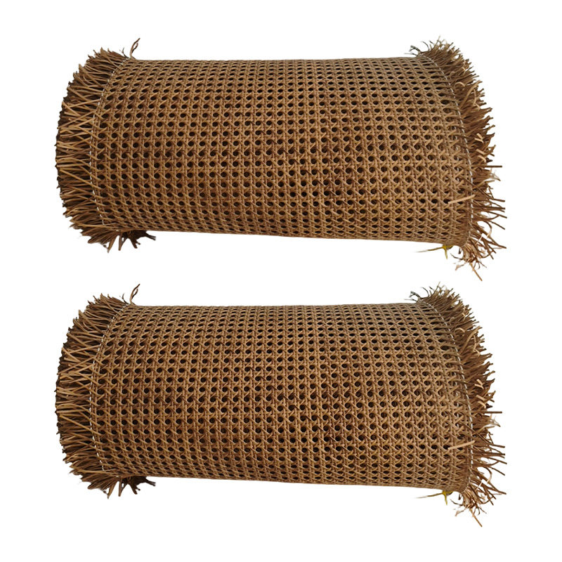 Factory Wholesale Coffee Brown PE Plastic Furniture Rattan Cane Webbing