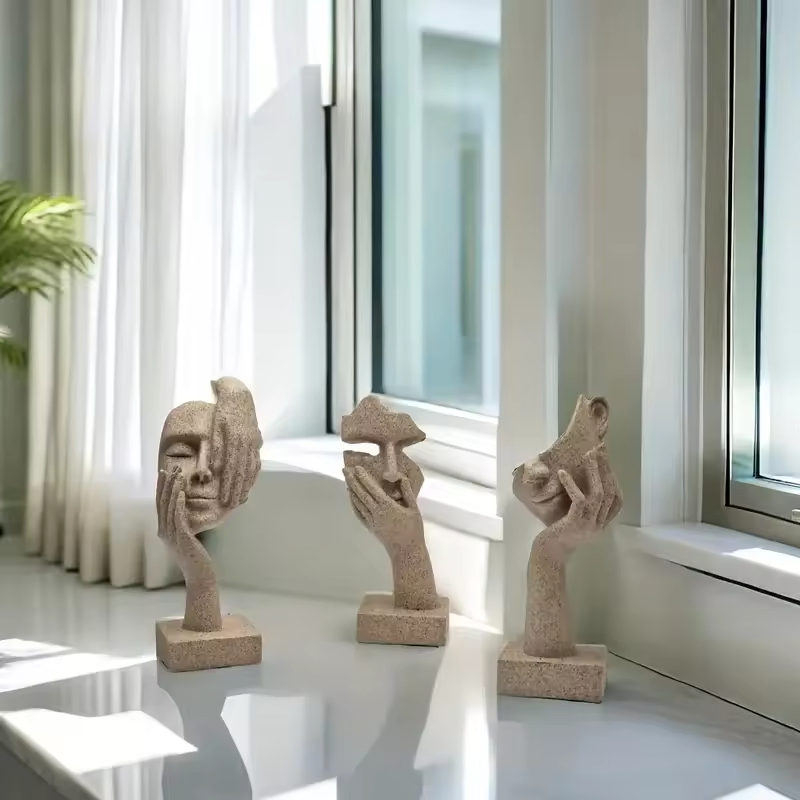 Modern Luxury Abstract Resin Figure Sculpture Home Decor