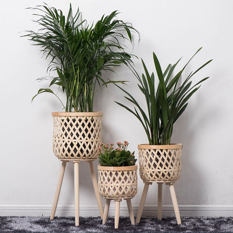 Straw Rattan Bamboo Basket Nordic Style Wholesale Arts and Crafts Home Decoration