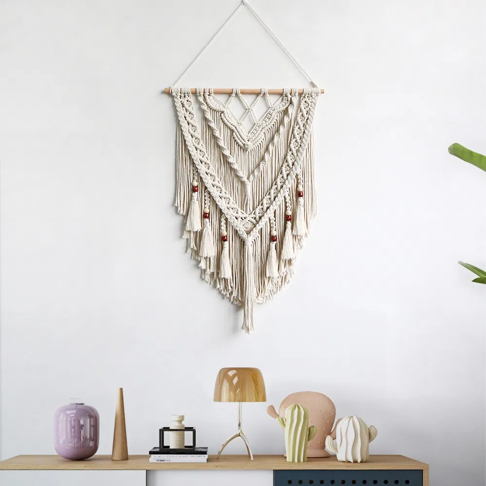 Macrame Wall Hanging Boho Woven Tapestry Tassel Home Room Decor Mi29365