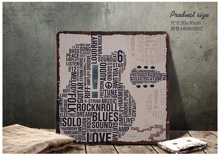 Wood Decor Custom Metal Signs Retro Vintage Cheap Custom Metal Sign Wall Decorations for Home