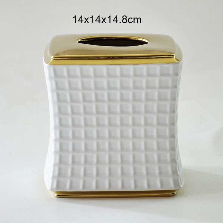 Luxury Household Product Home Decoration Gold Ceramic Pretty Bathroom Set Accessories