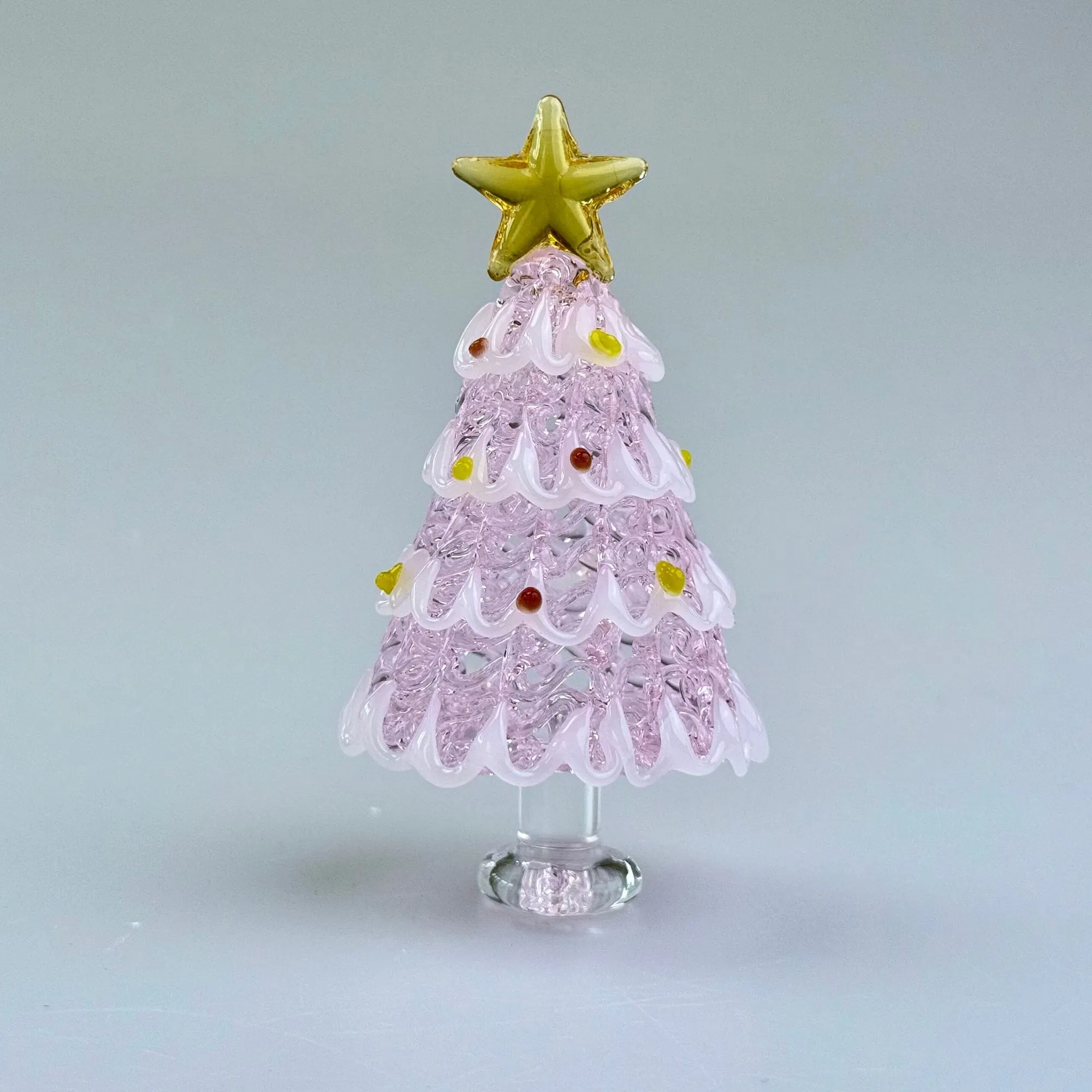 Custom Gifts Mini Christmas Tree Home Desktop Trinkets Glass Handicrafts Christmas Decoration