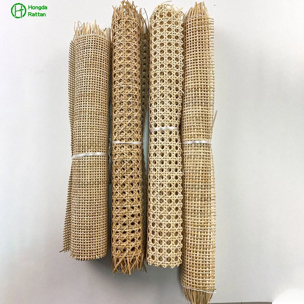 Eco Friendly Natural Rattan Cane Webbing Rattan 6X6 Square Mesh Webbing Roll