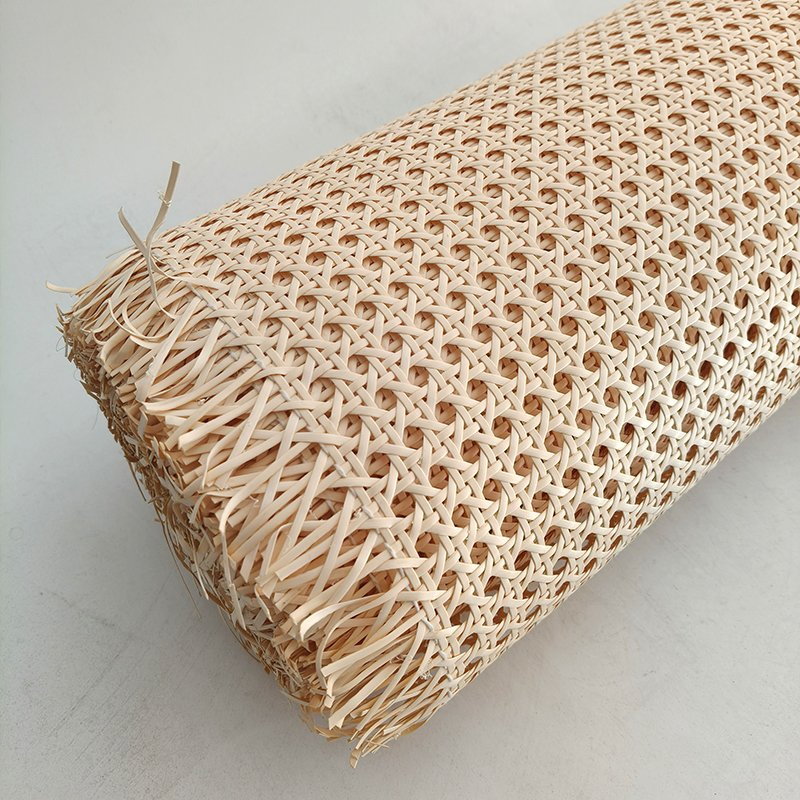 Cream Yellow Furniture Manufacturing High Quality PE Plastic Rattan Cane Webbing