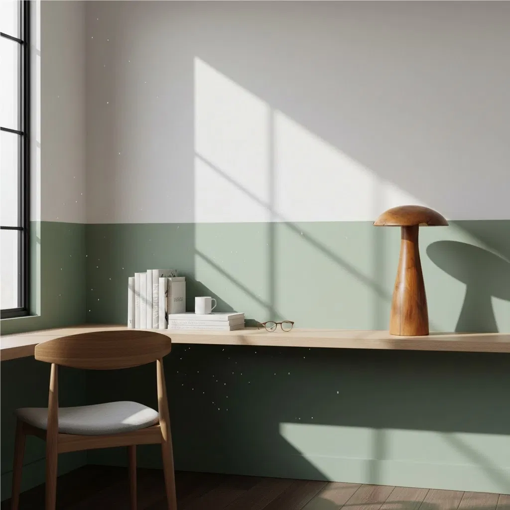 Teak Mushroom Decor (H40cm) , Natural Grain, Playful Tabletop Accent