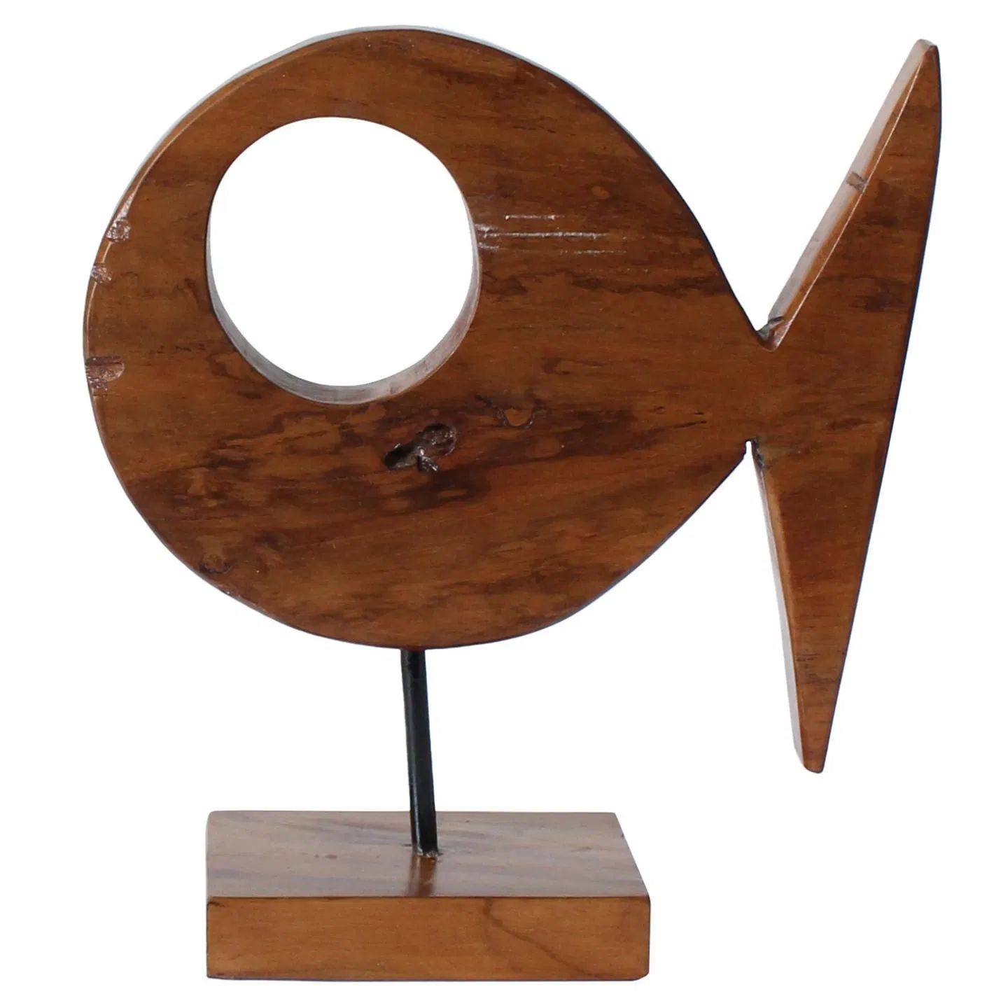 Handcrafted Wooden Fish Decor Minimalist Design for Home Accent