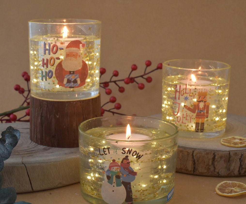 LED Jelly Candle with Customized Scent for Seasonal Home Decoration