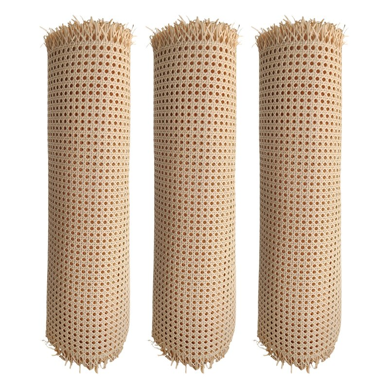 Cream Yellow Furniture Manufacturing High Quality PE Plastic Rattan Cane Webbing