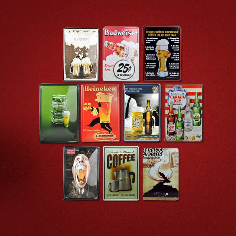 Wall Decorations Tin Plaque Metal Signs Home Decor for Wall Hanging