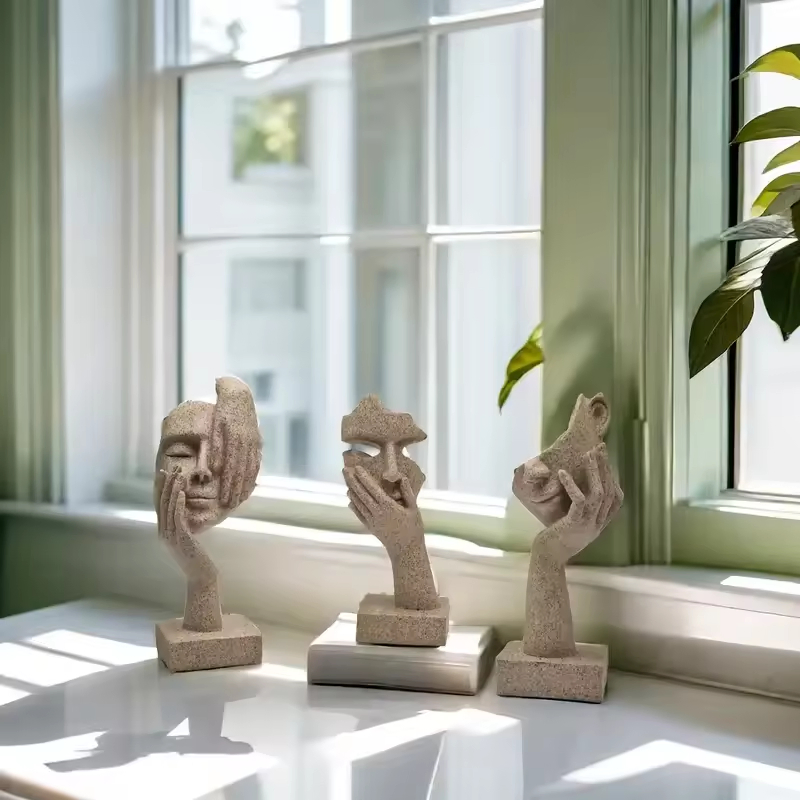 Modern Luxury Abstract Resin Figure Sculpture Home Decor