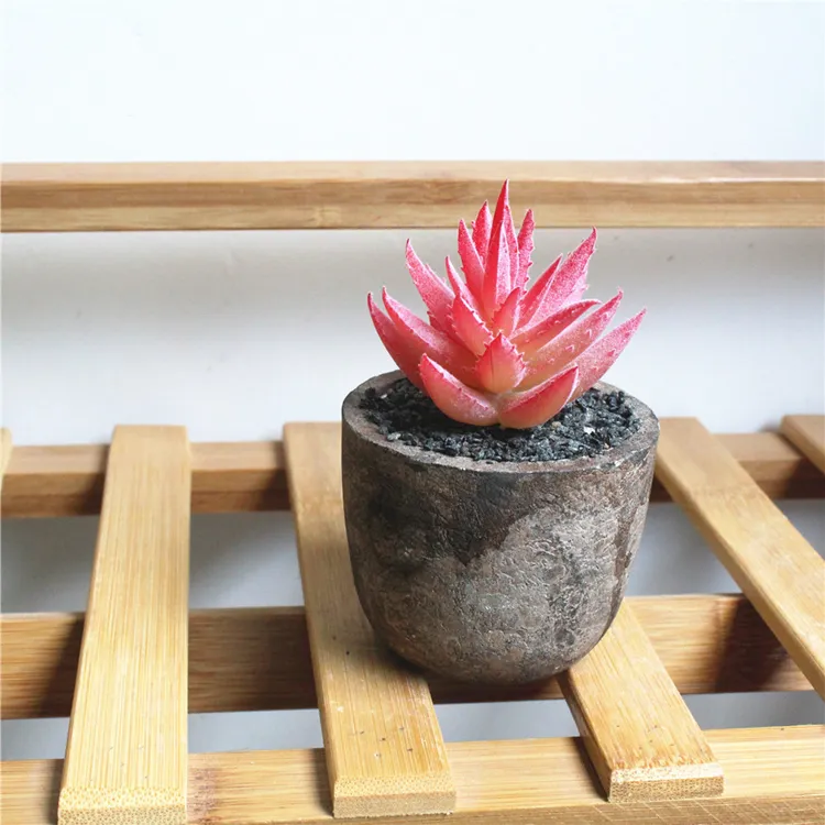 Mini Assorted Succulents Plants Artificial Potted Desktop Plants Decor Set of 4