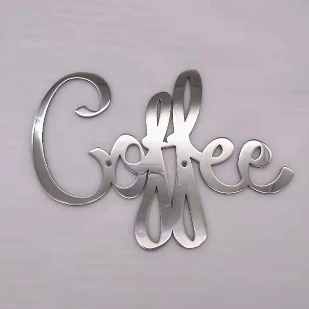 Metal Wall Word Sculpture Design Wire Sign Wall Decoration Letter Shape Home Decor