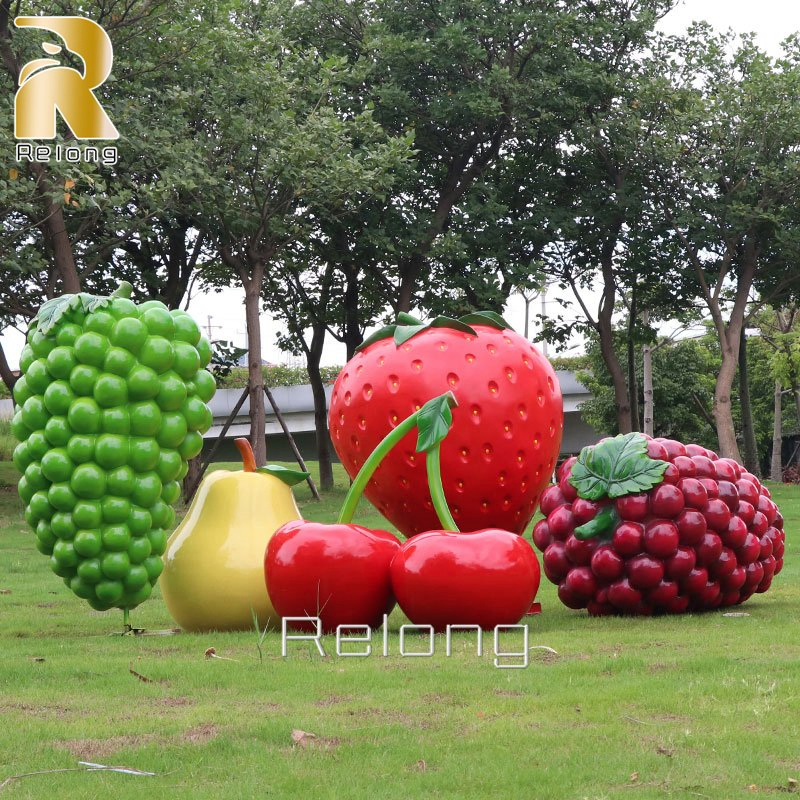 Wholesale Modern Decorative Large Fiberglass Resin Fruit Vegetable Sculpture