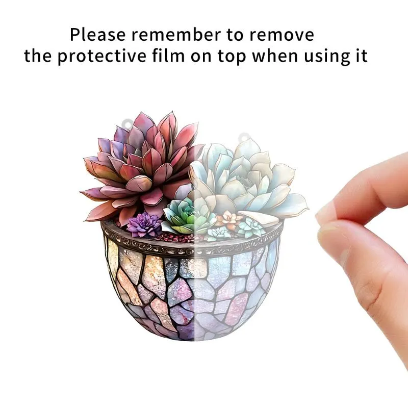 Acrylic Succulent Pendant 2