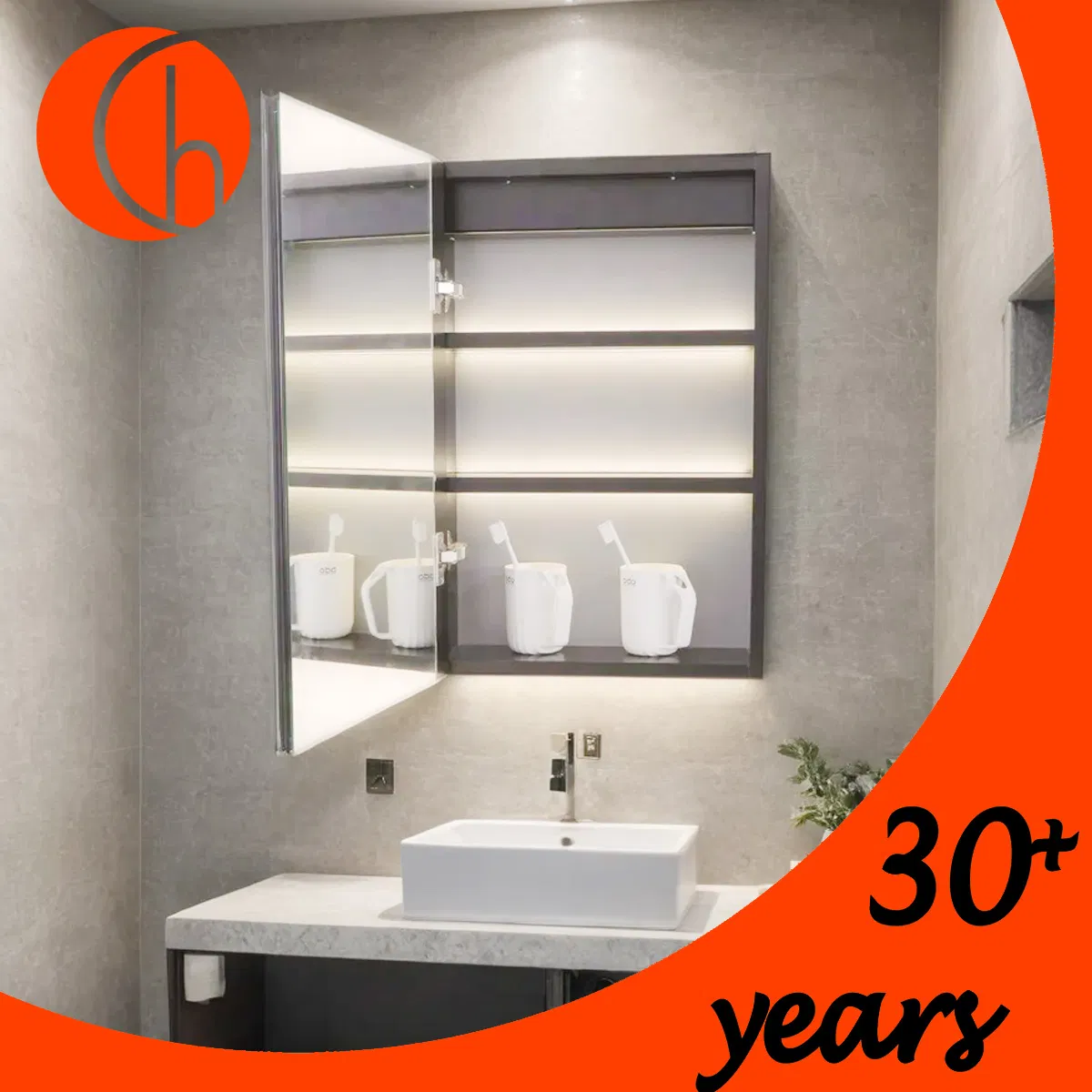 Factory Customized Mondern Style Luxury Glass Wall Mirror Aluminum Frame Bathroom Mirror Cabinet Decorative Mirrors for Sales