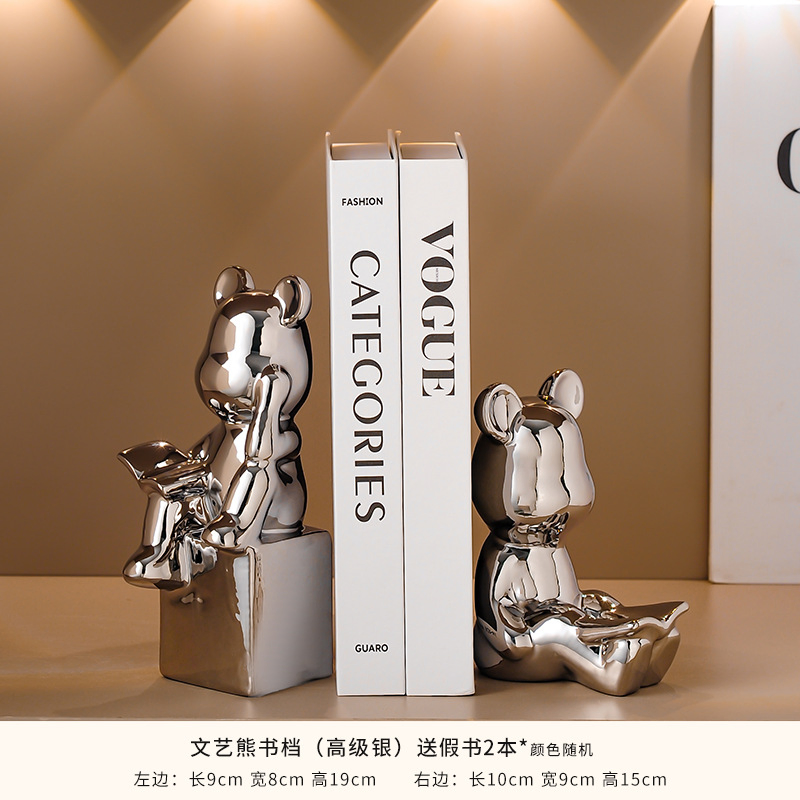 Luxury Contemporary Decorative Bookends, Elegant Home Office Accessories