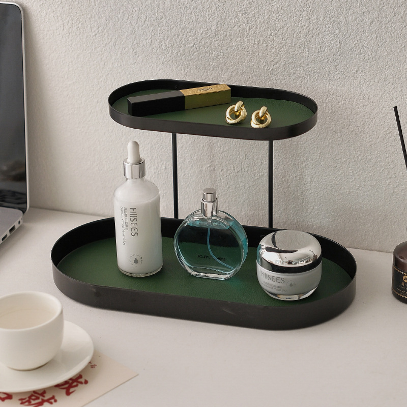 Custom Color Wrought Iron Storage Basket, Bathroom Toiletries Organizer