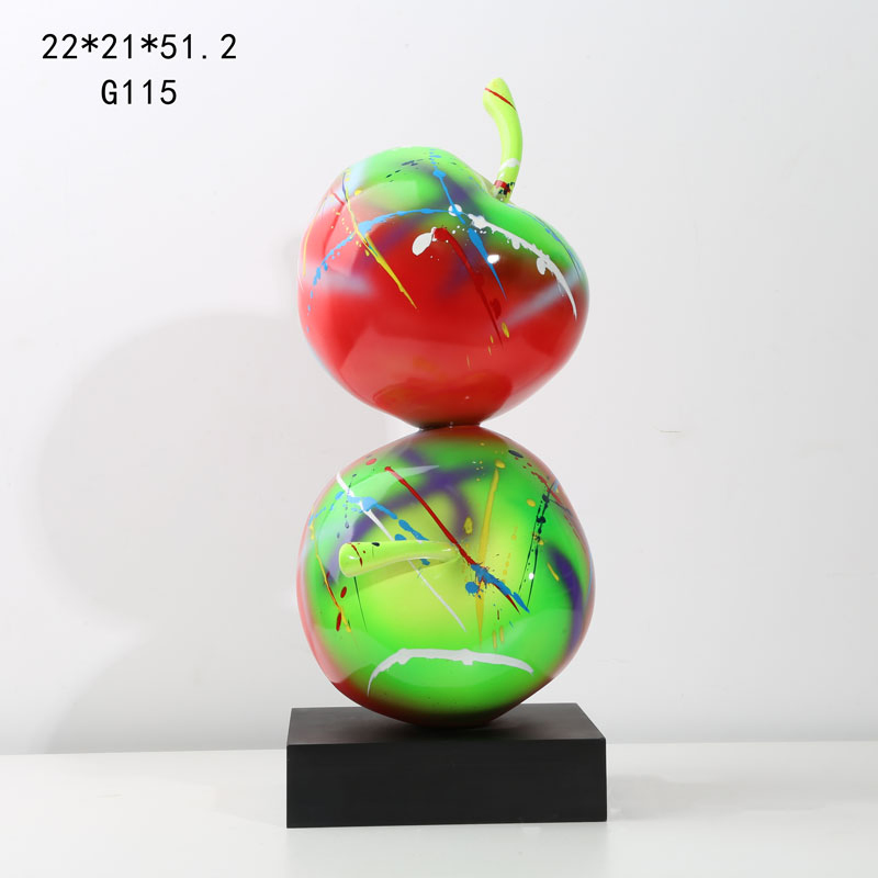 Creative Fluorescent and Splash Painting Resin Mask Figure Crafts Home Decorative Statue