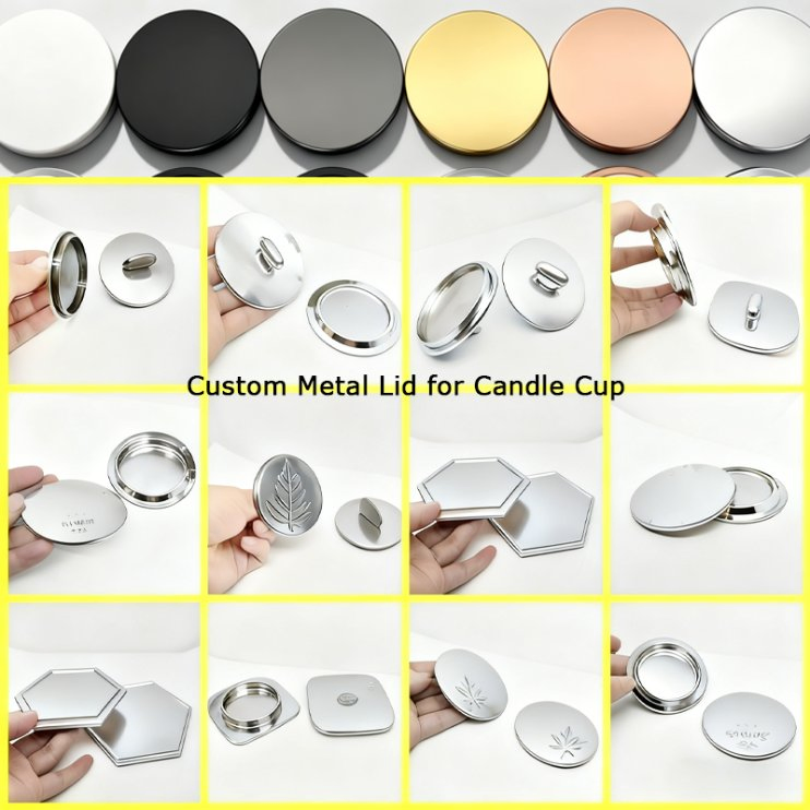 10oz Metal Aluminum Candle Holder Egg Shape Accepts Custom Color Candle Vessel Container Metal Candle Jar Bowl