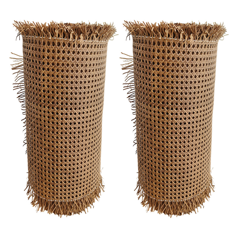 Factory Wholesale Coffee Brown PE Plastic Furniture Rattan Cane Webbing