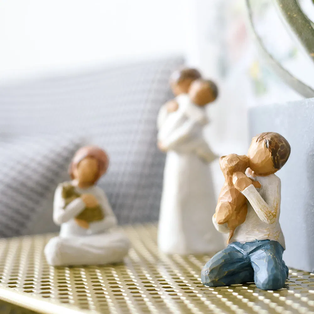 Christmas Figurines Home Decoration Accessories Nordic Style Love Family Figure Crafts Gift