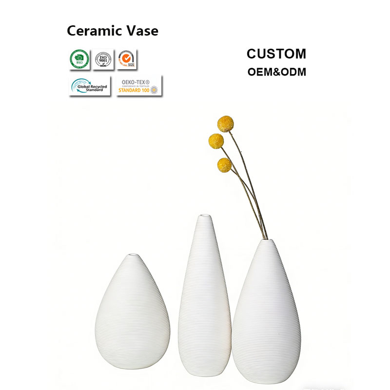 White Ceramic Pomegranate Vase Fruit Decorative for Living Room Wedding Centerpiece