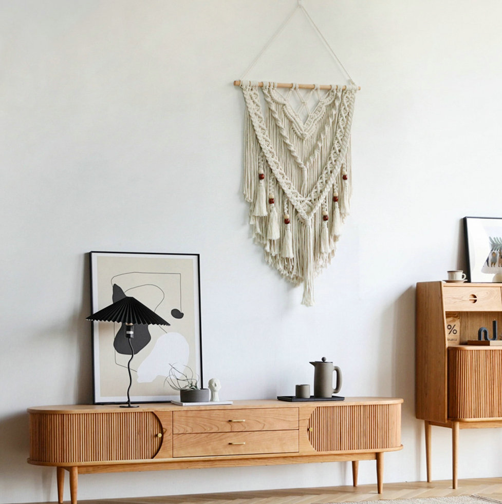 Macrame Wall Hanging Boho Woven Tapestry Tassel Home Room Decor Mi29365