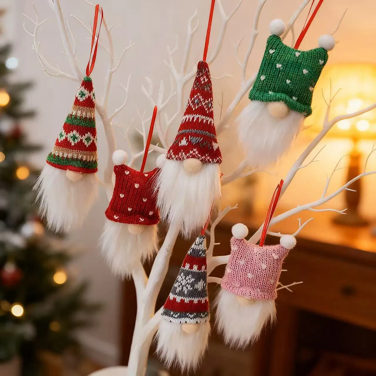 Christmas Nordic Style Knitted Doll Pendant Set Christmas Decorations