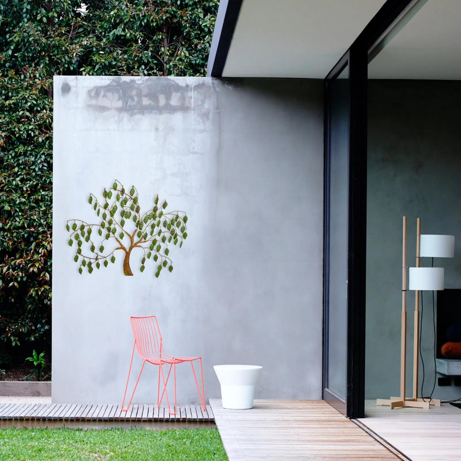 Home Garden Decorations Metal Tree Wall Art Hanging Decor Items