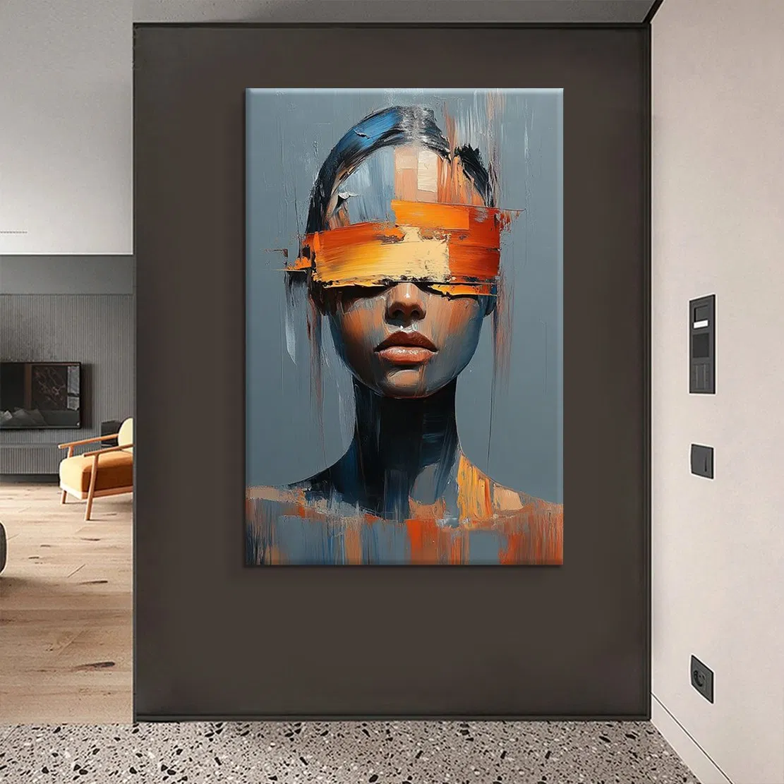 Wholesale of Custom-Made Portrait Art Hand-Painted and Spray-Painted Wall Hangings