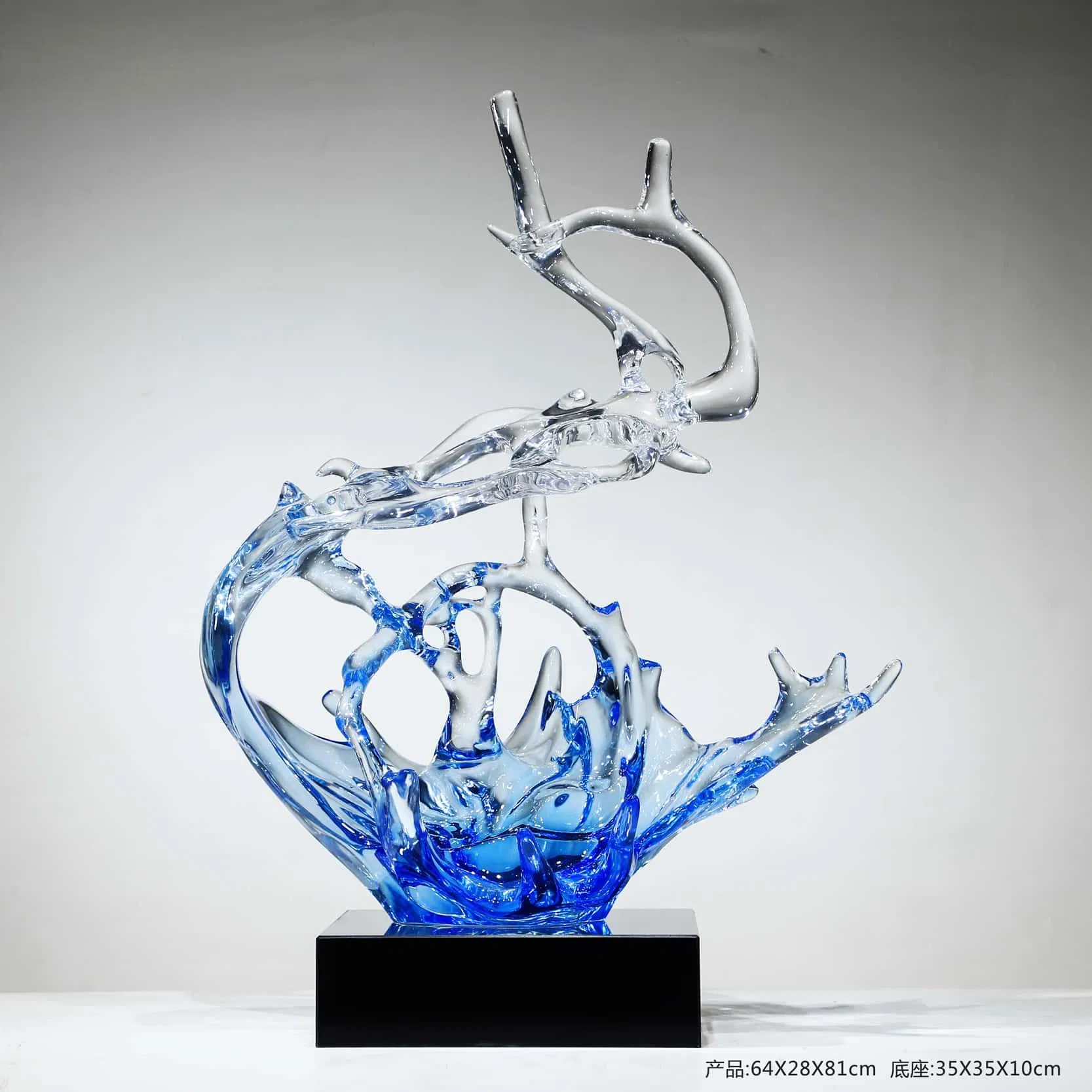 Customize Decorative PMMA Acrylic Resin Sculpture Crafts for Arts Gallery