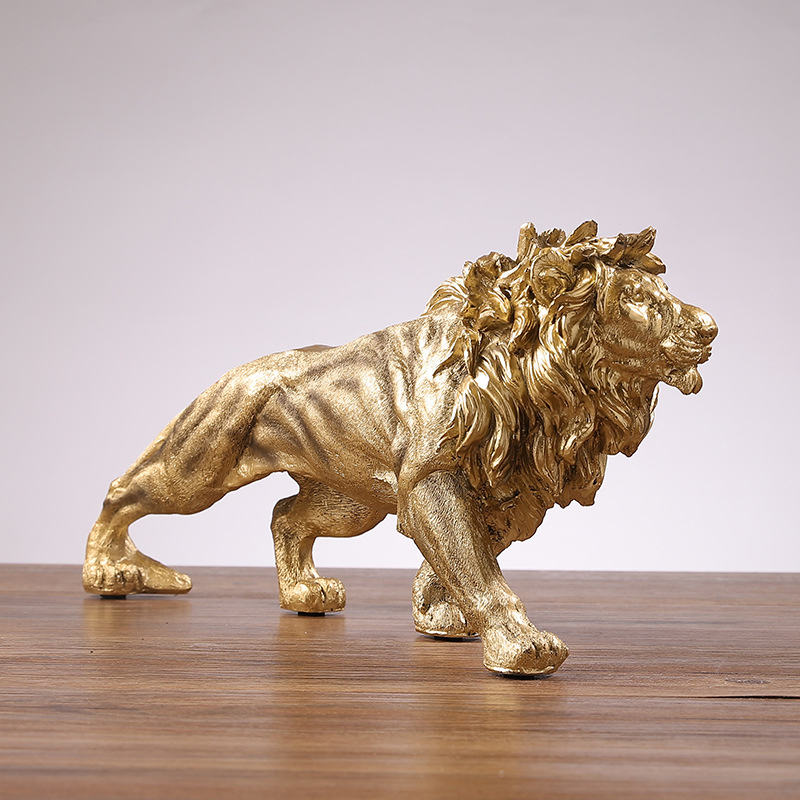 Wholesale Creative Auspicious Decorative Lion Resin Desktop Craft for Living Room