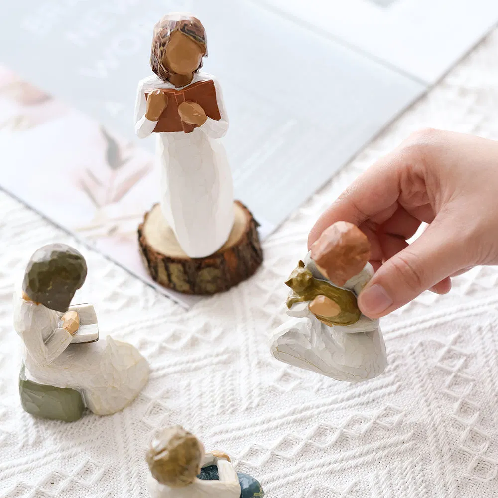 Christmas Figurines Home Decoration Accessories Nordic Style Love Family Figure Crafts Gift